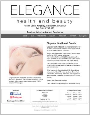 Elegance Health and Beauty Website Elegance Health and Beauty Website